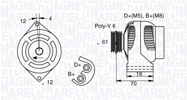 MAGNETI MARELLI Ģenerators 063377005010